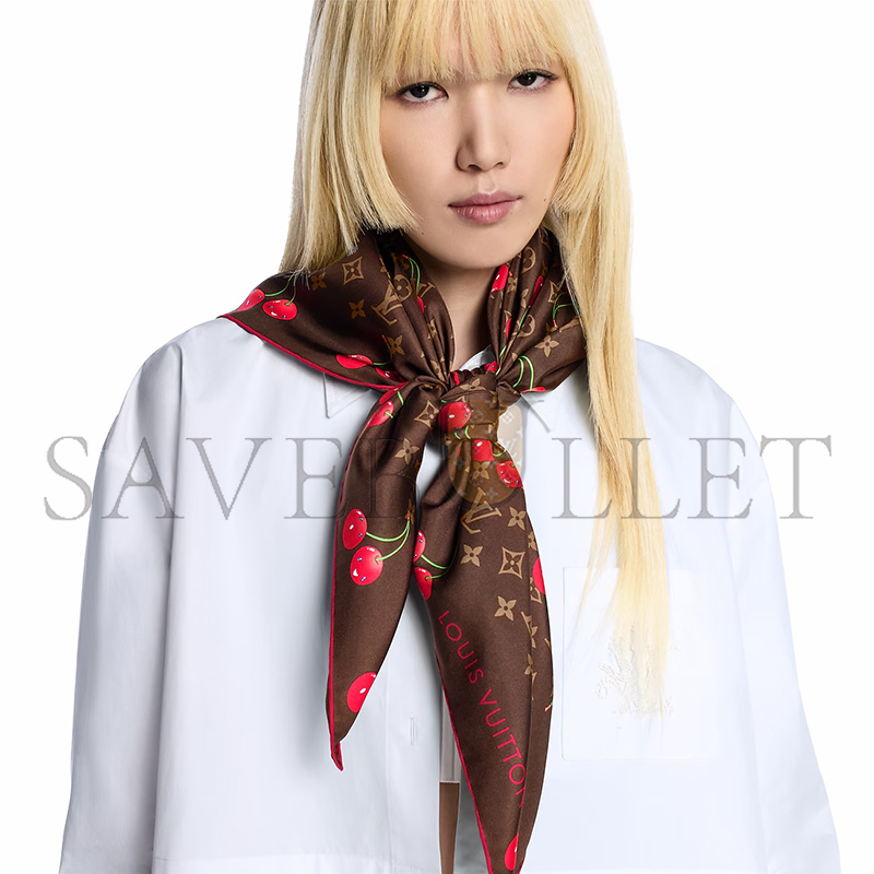 l0*is V*t0n murakami lv x tm monogram cerise square 90 m96094 (90*90cm)